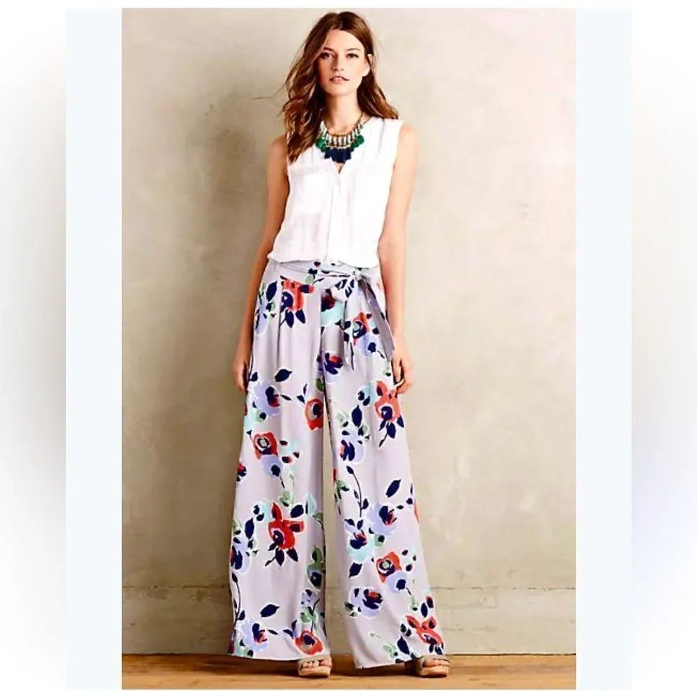 Elevenses floral wide leg pants